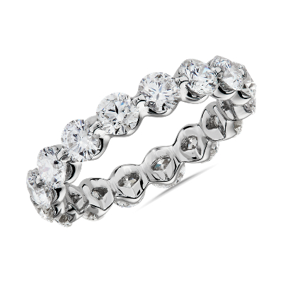 Floating Diamond Eternity Ring in 14k White Gold I/SI2 (2.95 ct. tw.) Blue Nile UK