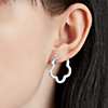 Flower Hoop Earrings in Sterling Silver (1