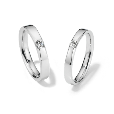Flush Inset Diamond Set In 14k White Gold Blue Nile
