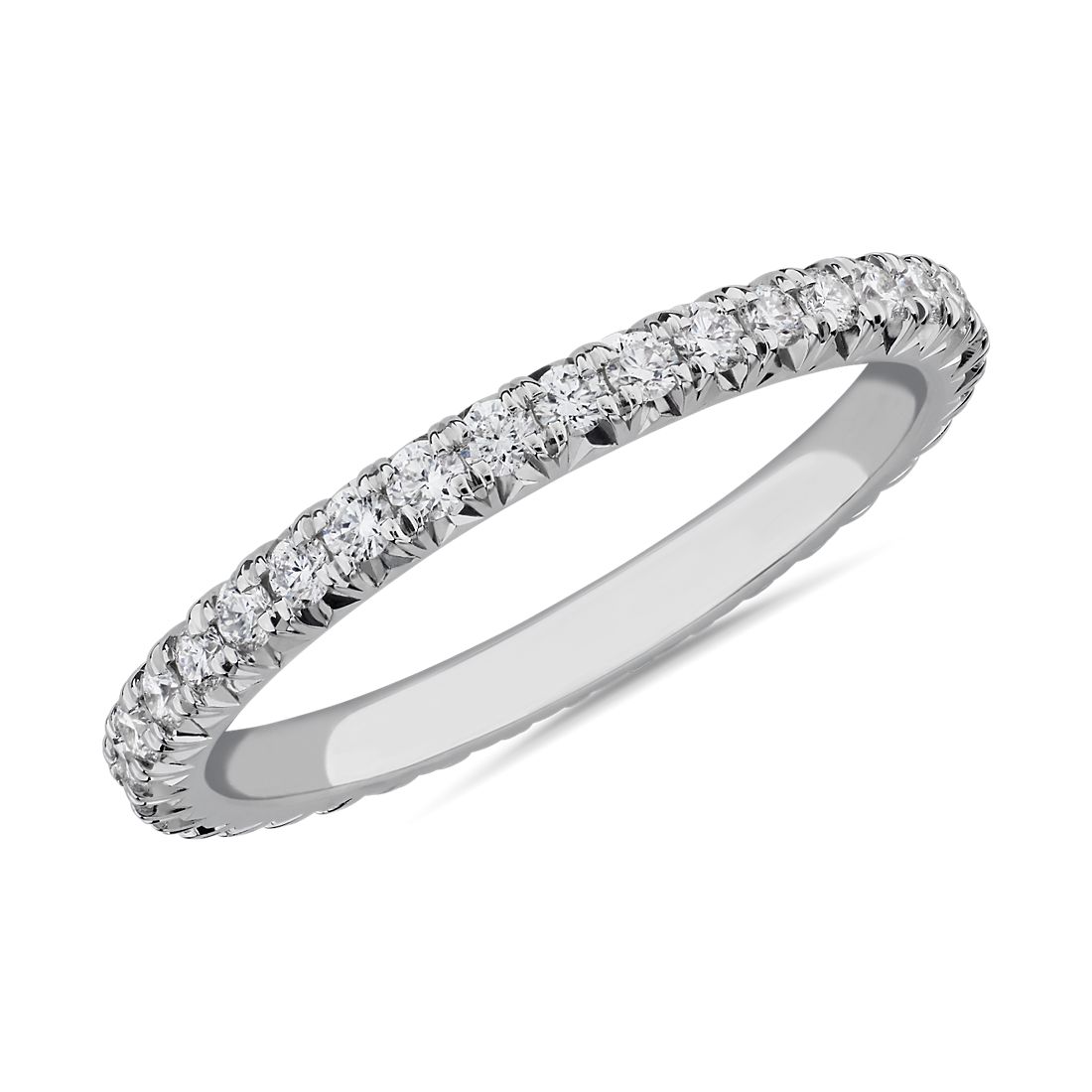 French Pavé Diamond Eternity Ring in 14k White Gold (1/2 ct. tw.)