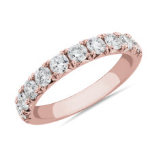 NEW French Pavé Diamant  Anniversary Band in Or rose 14 carats (1 carat, poids total)