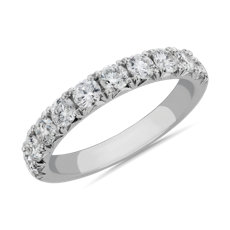NEW French Pavé Diamond Anniversary Band in 14k White Gold (1 ct. tw.)