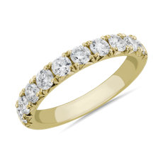 NEW French Pavé Diamond Anniversary Band in 14k Yellow Gold (1 ct. tw.)
