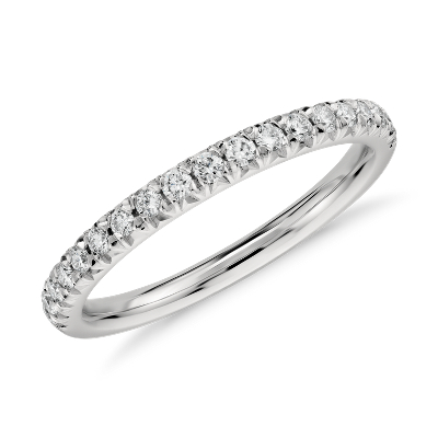 French Pavé Diamond Ring in Platinum (1/4 ct. tw.) | Blue Nile