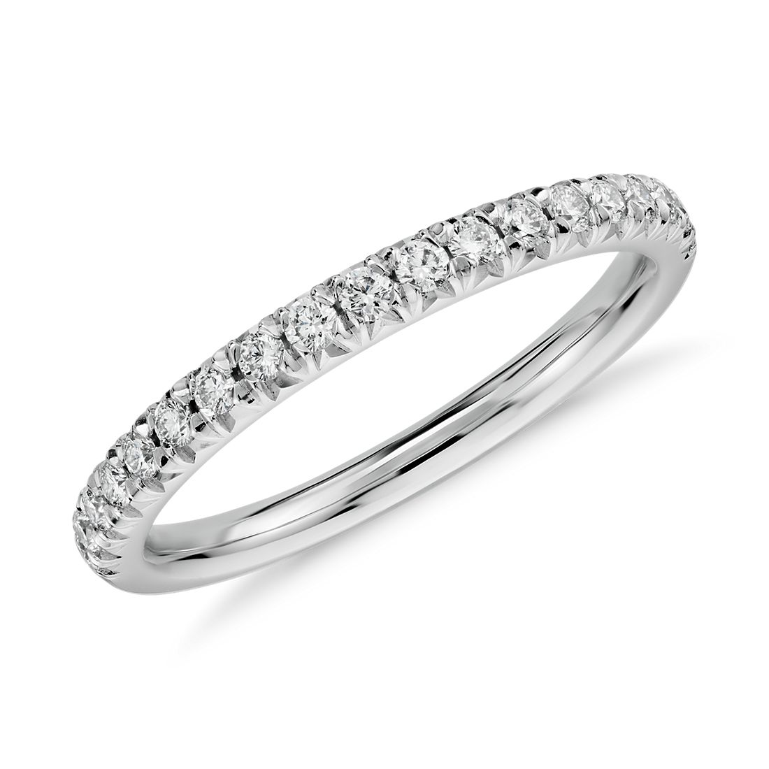 French Pavé Diamond Ring in 14k White Gold (1/4 ct. tw.)