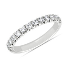 NEW French Pavé Anniversary Ring in Platinum (0.46 ct. tw.)