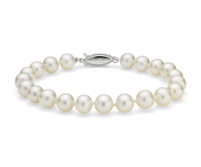 8-9 MM Cultured Pearl 3-Brins reliant Extensible Bracelet Bijoux pour Femmes Cadeau 