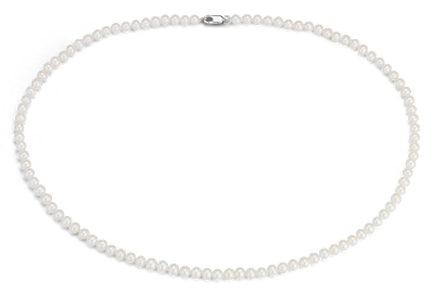 Freshwater Cultured Pearl Strand Necklace in 14k White Gold (3.5-4mm ...