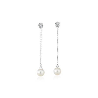 white gold pearl earrings