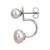 Front-Back Freshwater Cultured Pearl Earrings in Sterling Silver