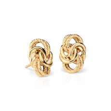 Byzantine Knot Earrings in 18k Yellow Gold