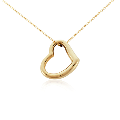 gold love heart pendant