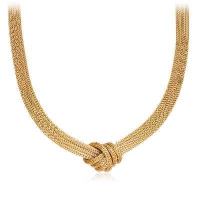 Love Knot Mesh Necklace in 18k Yellow Gold | Blue Nile (1100 x 950 Pixel)
