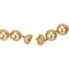 Collar de perlas cultivadas doradas de los mares del Sur con broche de diamante en oro amarillo de 18 k (12-14 mm)