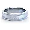 first alternate view of Hammered Milgrain Comfort Fit Wedding Ring in Platinum (6mm)