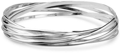 25th wedding anniversary gift ideas for wife #2: Interlocking bangle bracelet