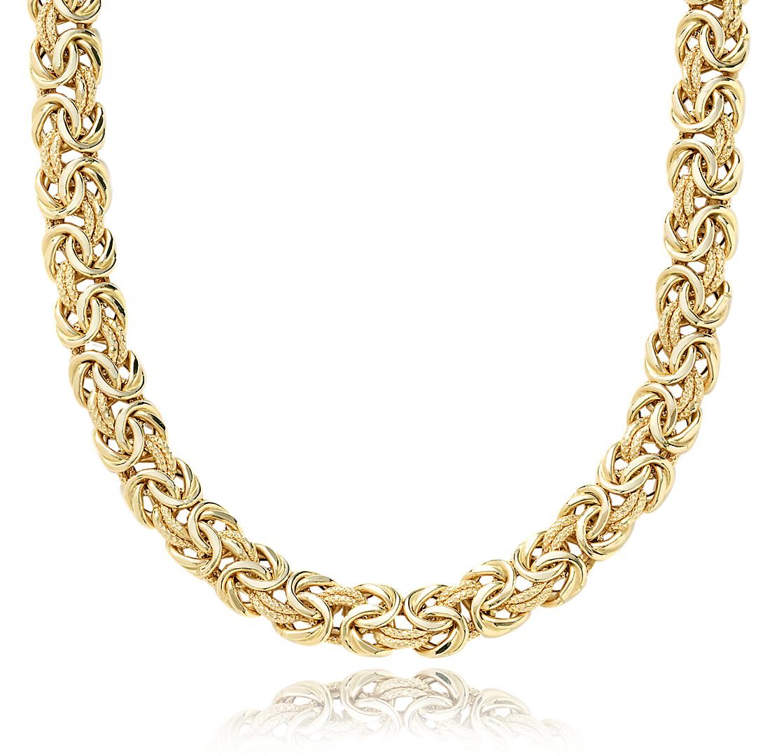 Italian Gold Chain >> Byzantine Necklace In 18k Italian Yellow Gold Blue Nile Italian Gold Chain >> Byzantine Necklace In 18k Italian Yellow Gold Blue Nile