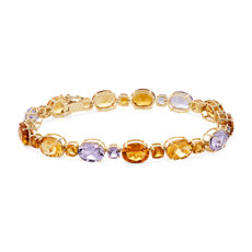 NEW Citrine and Amethyst Bracelet in 14k Yellow Gold