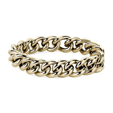 8&quot; Large Curb Link Bracelet in 14k Italian Yellow Gold (14.8 mm)