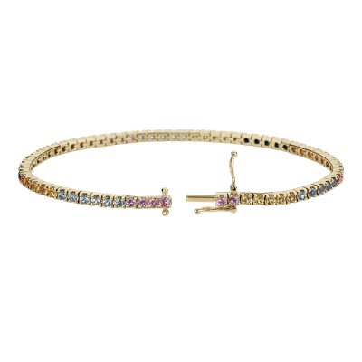 Closeup view of the bracelet clasp