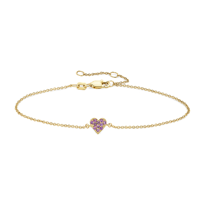 Sapphire heart bracelet