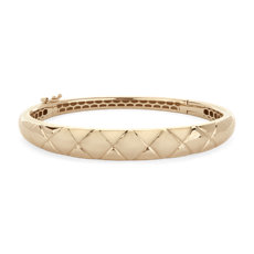 Quilted Bangle in 14k Yellow Gold