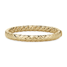 Quilted Bangle in 14k Yellow Gold (8.2mm)