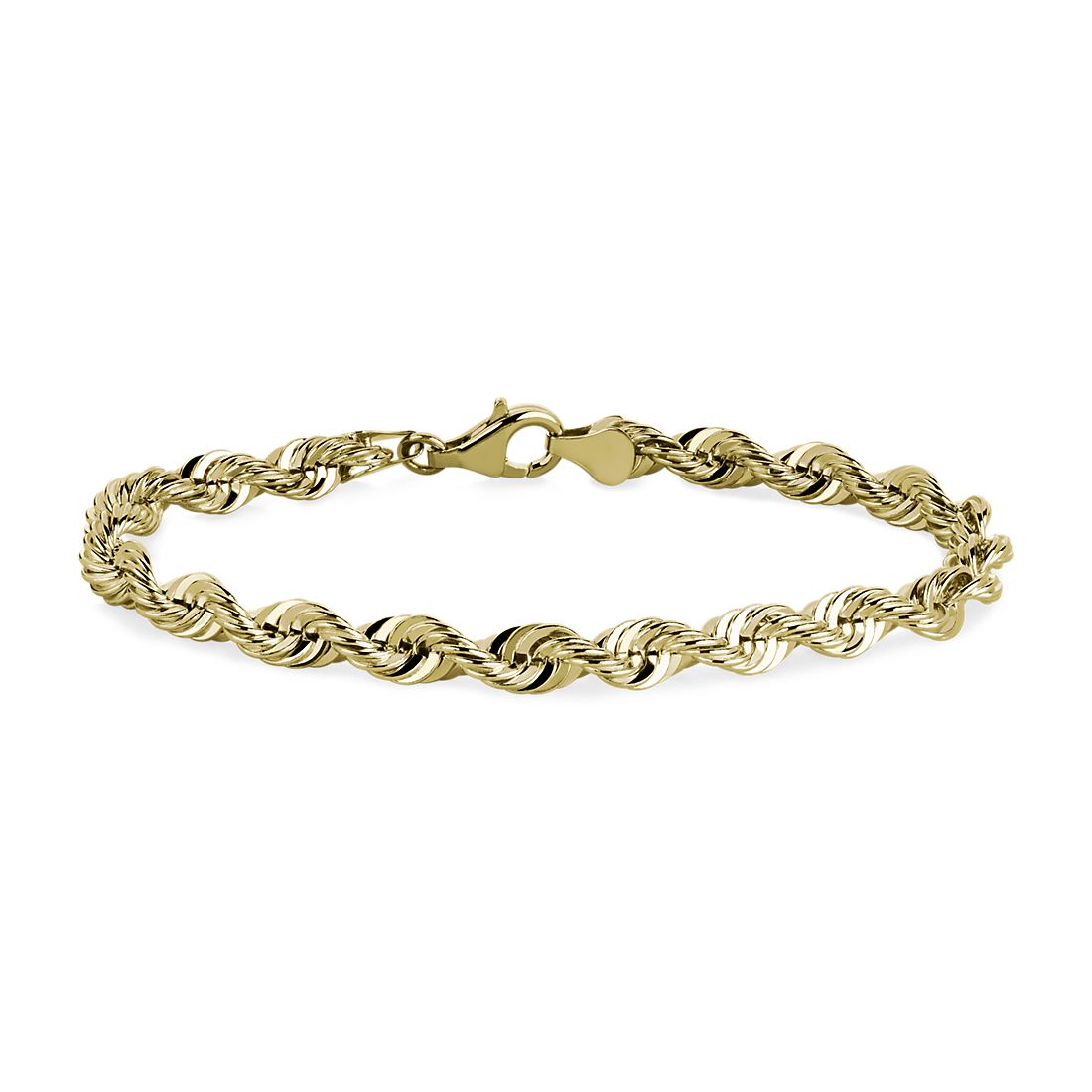 8" Men's Rope Chain Bracelet in 14k Yellow Gold (6 mm)
