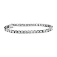 Bracelet tennis diamants taille Asscher en platine(12,33 carats, poids total)