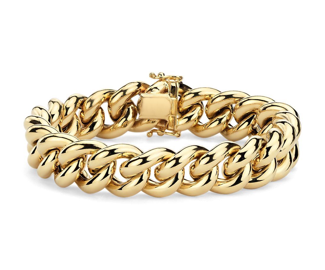 Alma Curb Chain Bracelet Thick Gold Chain