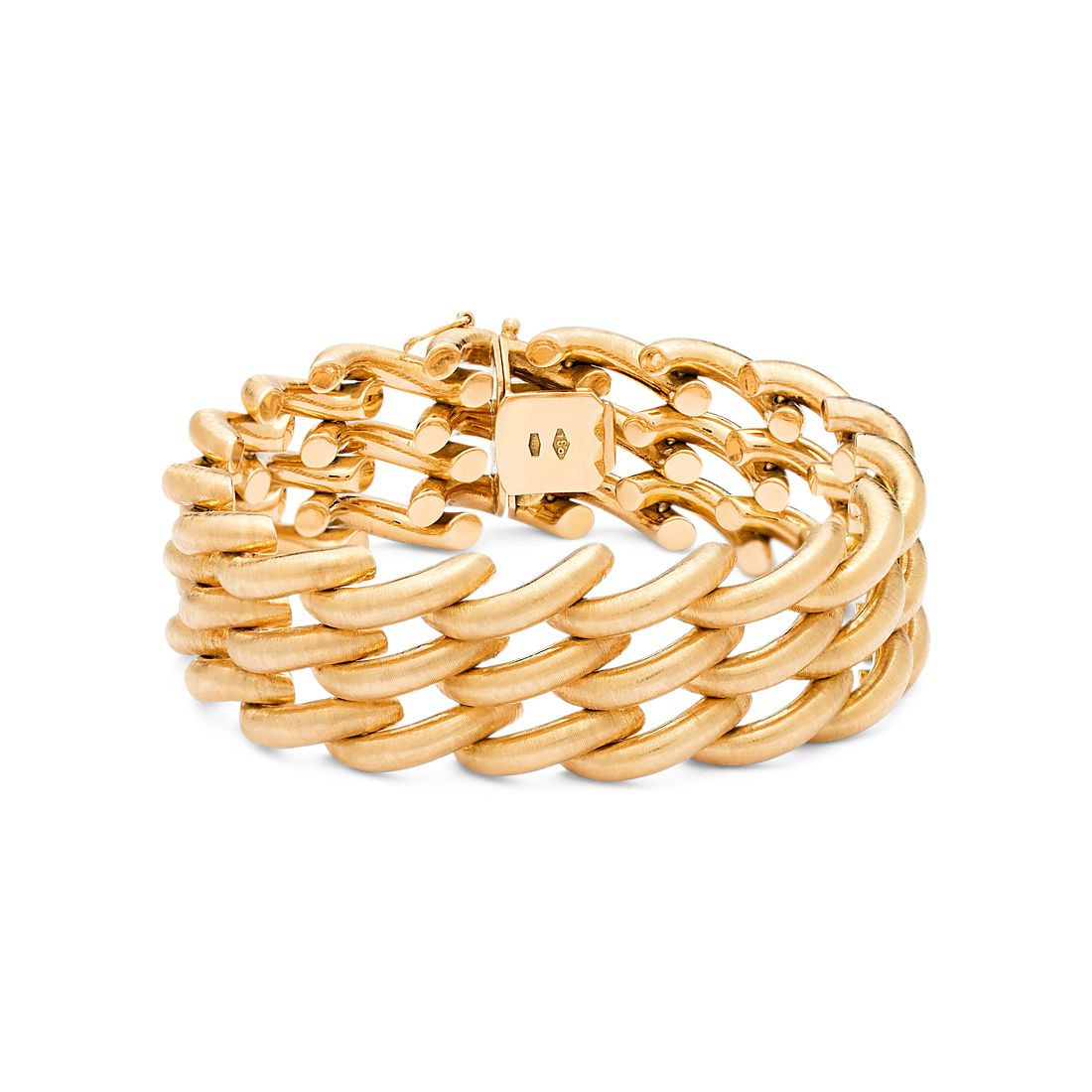 Estate Twisted Link Bracelet in 18k Yellow Gold