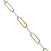 Diamond Alternating Paperclip Bracelet in 14k Yellow Gold (0.46 ct. tw.)