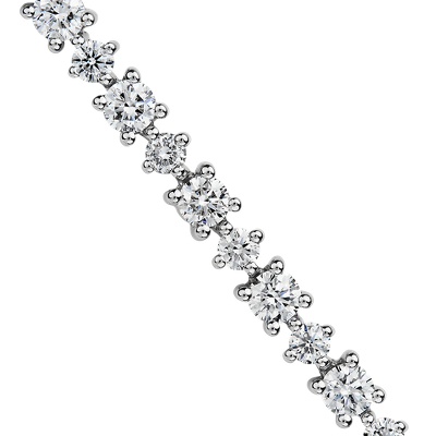 Diamond Alternating Bolo Bracelet in 14k White Gold (0.63 ct. tw.)