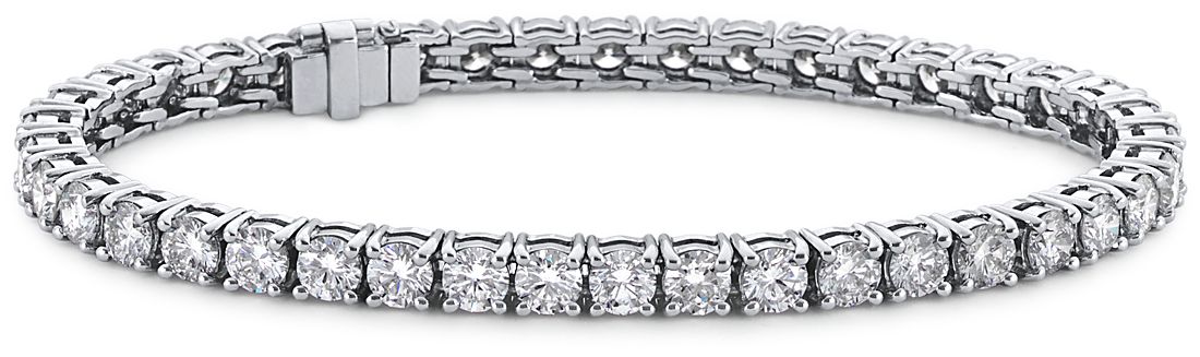 Blue Nile Signature Ideal Cut Diamond Tennis Bracelet in Platinum (7 ct. tw.)