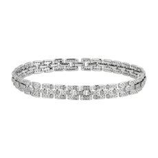 NEW Diamond Panther Link Bracelet in 14k White Gold (2 ct. tw.)