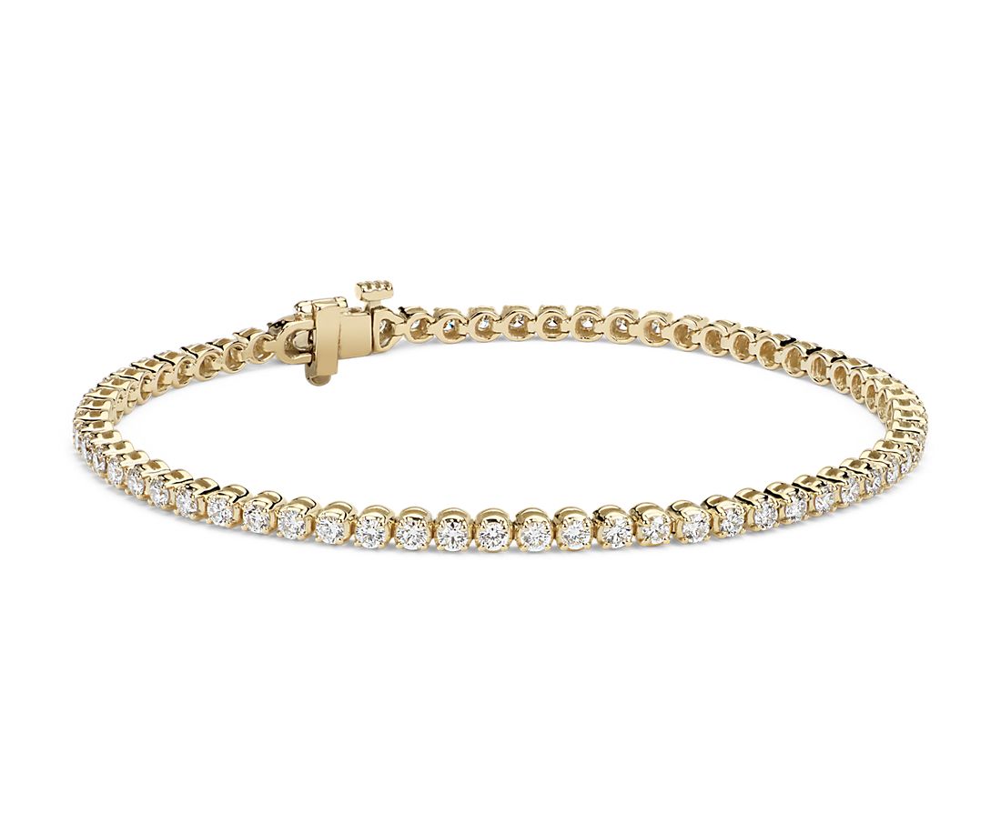 gold and diamond tennis bracelet