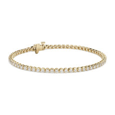 Bracelet tennis diamants en or jaune 14 carats(2 carats, poids total)
