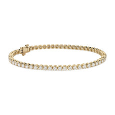 Bracelet tennis diamants en or jaune 14 carats(3 carats, poids total)