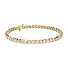 Bracelet tennis diamants en or jaune 14 carats(4,97 carats, poids total)