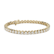 Bracelet tennis diamants en or jaune 14 carats(10 carats, poids total)