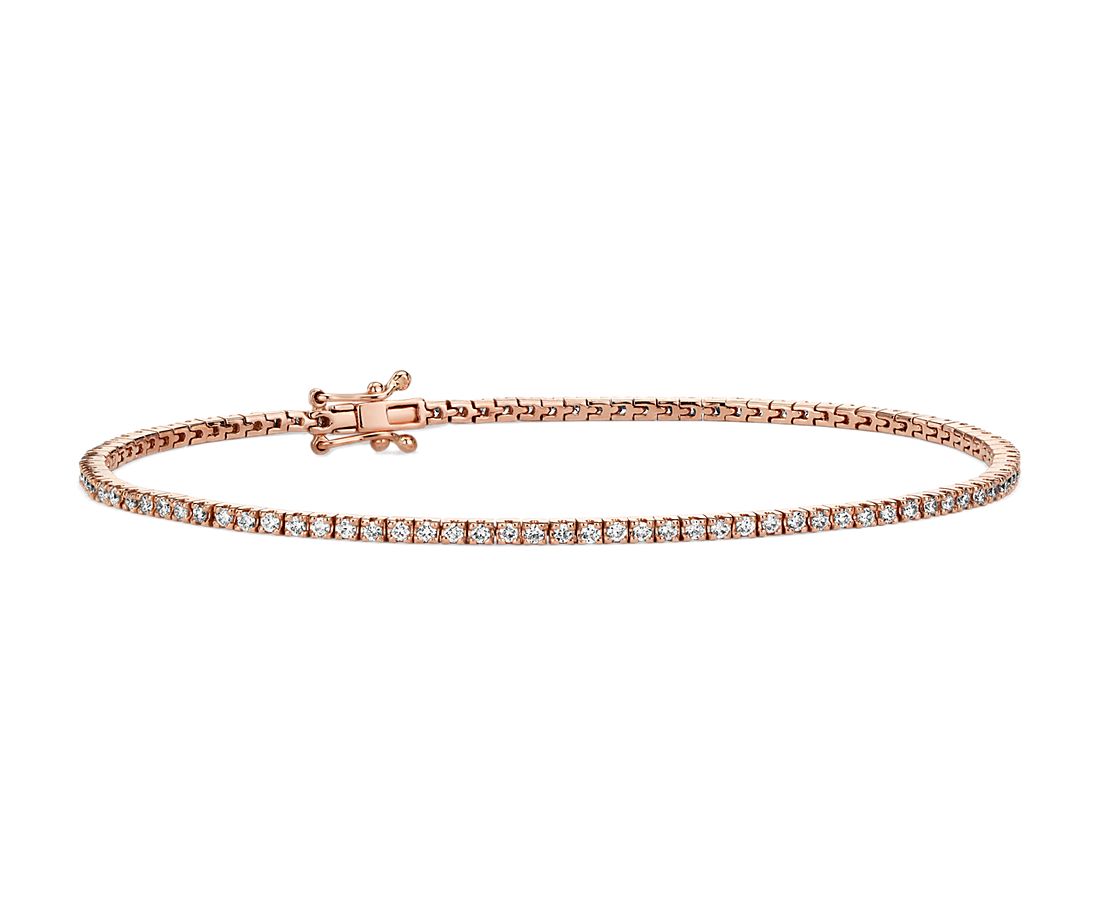 steek Ruim Polair Diamond Tennis Bracelet in 14k Rose Gold (1 ct. tw.) | Blue Nile