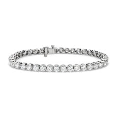 Bracelet tennis diamants de la plus haute qualité en platine(7,95 carats, poids total)