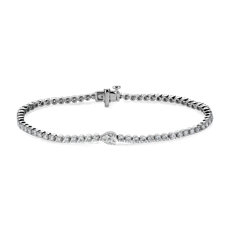 NEW Diamond Tennis Bracelet with Pear Diamond Accent in 14k White Gold (3 ct. tw.)