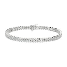 Diamond &quot;V&quot; Fashion Bracelet in 14k White Gold (2 1/2 ct. tw.)