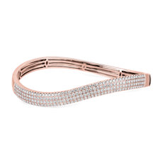 NEW Diamond Wave Bangle in 14k Rose Gold (2 1/8 ct. tw.)