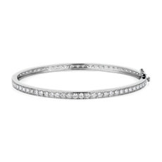 Eternity Diamond Bangle Bracelet in 18k White Gold (3 ct. tw.)