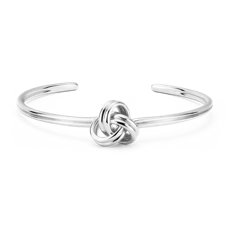 Grande Luxe Love Knot Cuff Bracelet in Sterling Silver