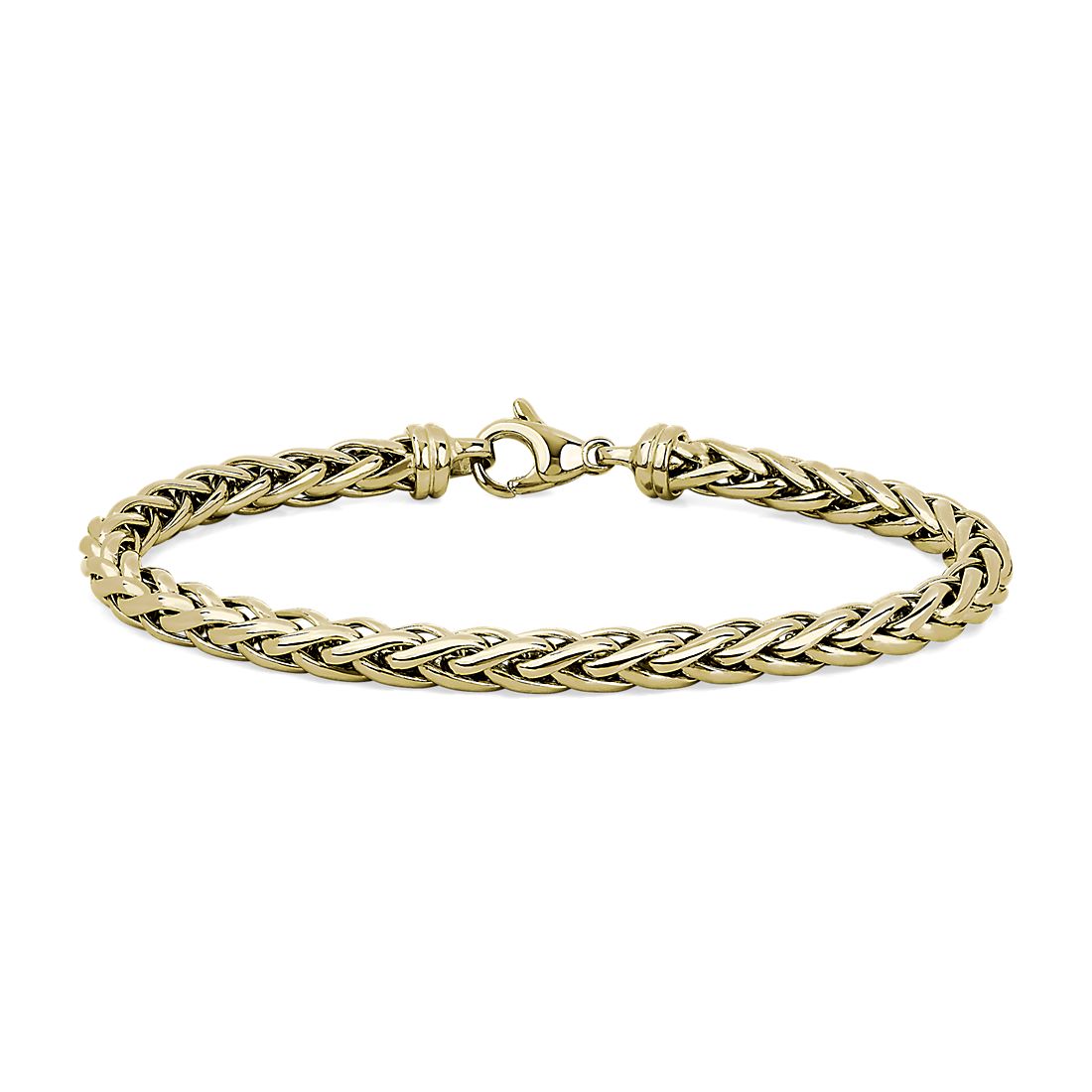 7.5" Wheat Chain Bracelet in 14k Italian Yellow Gold (4.8 mm)