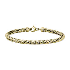 7.5&quot; Wheat Chain Bracelet in 14k Italian Yellow Gold (4.8 mm)