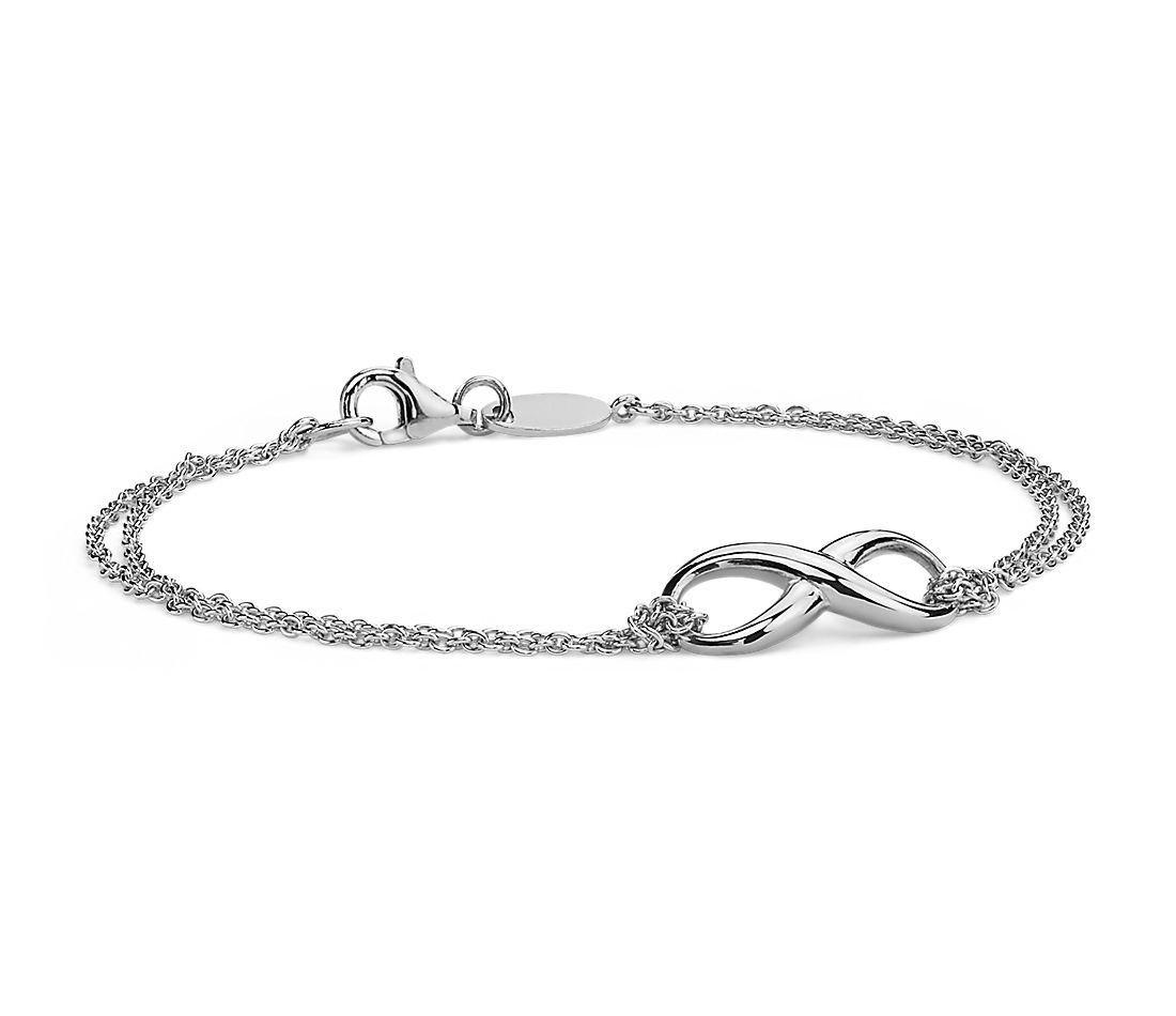Infinity Chain Bracelet in Sterling Silver
